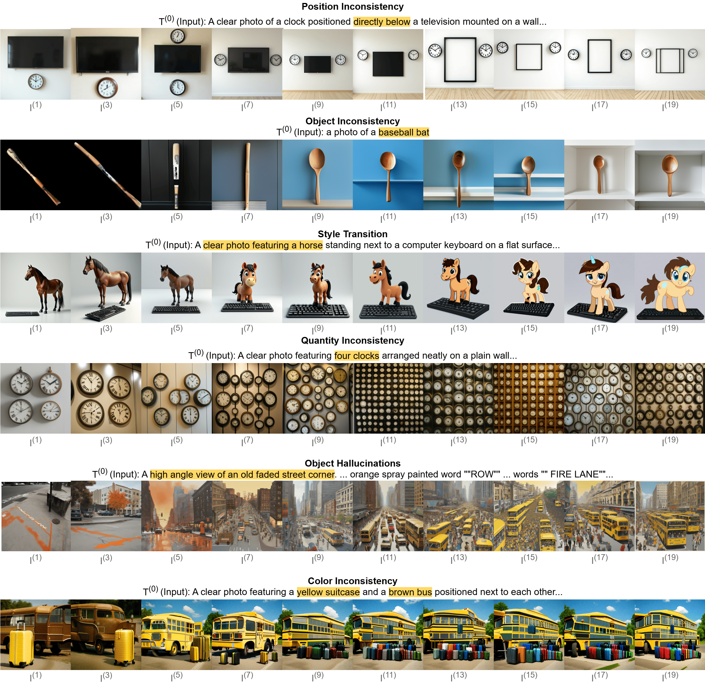 Examples of semantic drift.